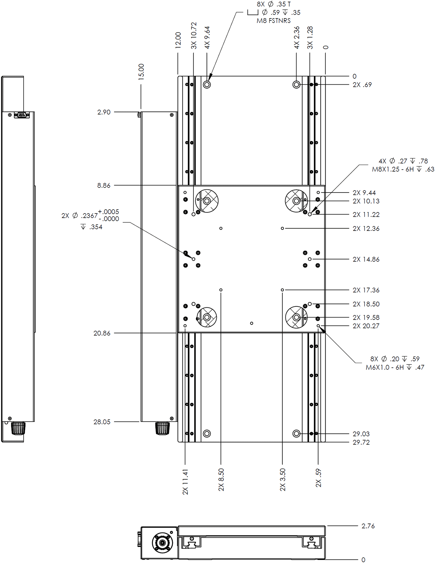 TR450 Stage Dimension Drawings