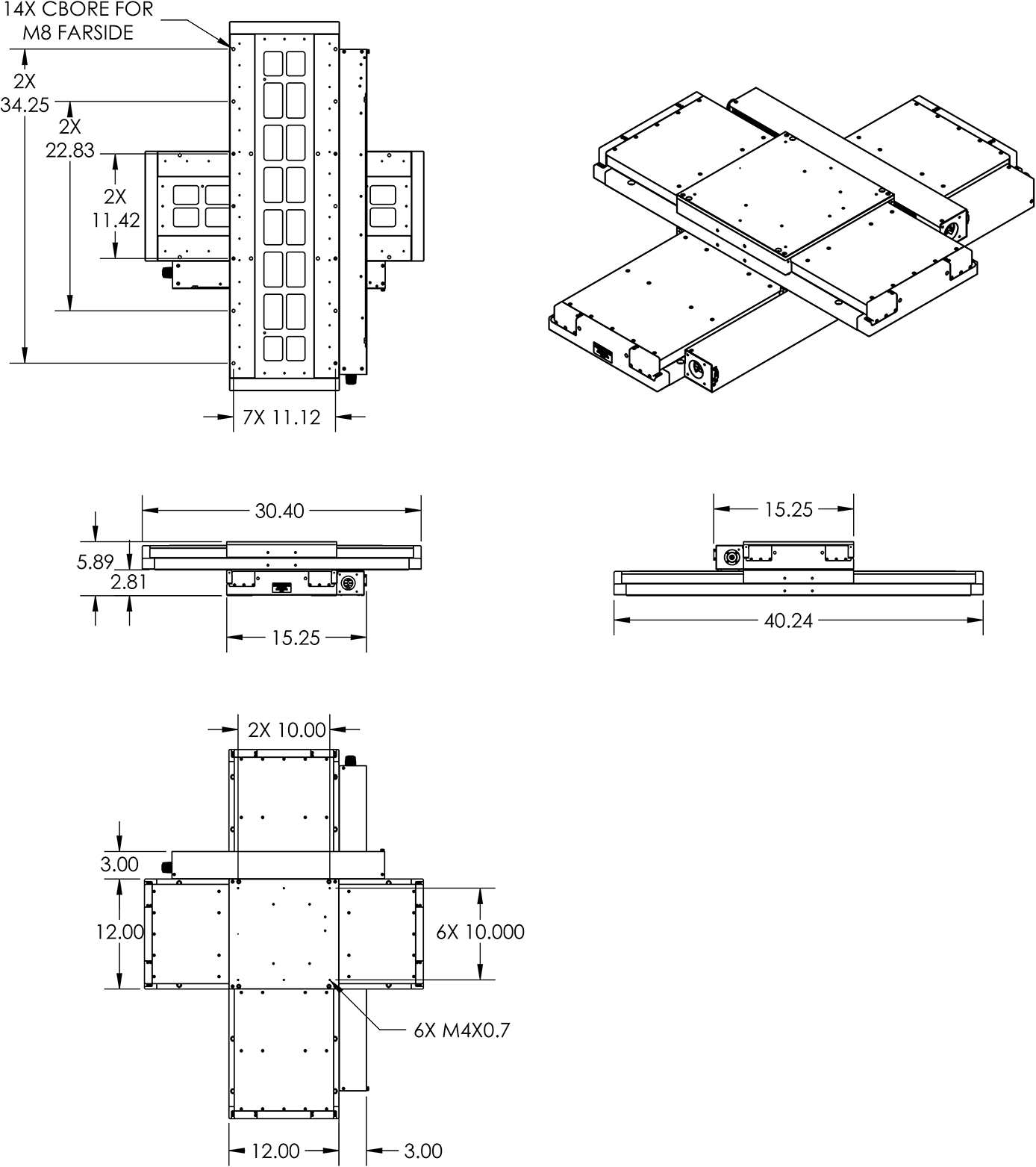 TRS650x400 Stage Dimension Drawings