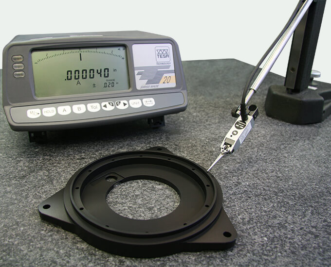 Stage build process using a digital indicator